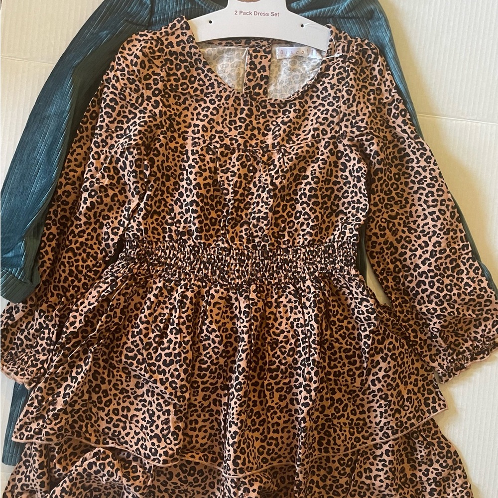 Biscotti Kids 2/pack dress. Round neck cuffed wrist.  Brand New.